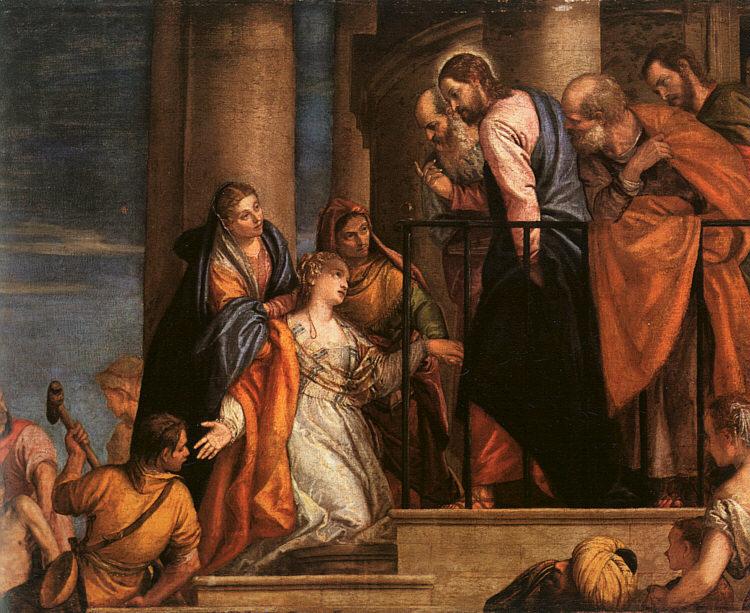  Paolo  Veronese Christ and the Woman with the Issue of Blood France oil painting art